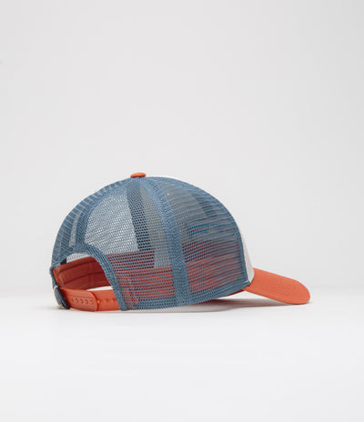 Patagonia P-6 Logo LoPro Trucker Cap - White / Redtail Rust