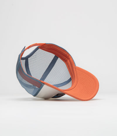 Patagonia P-6 Logo LoPro Trucker Cap - White / Redtail Rust