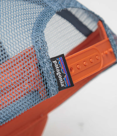 Patagonia P-6 Logo LoPro Trucker Cap - White / Redtail Rust