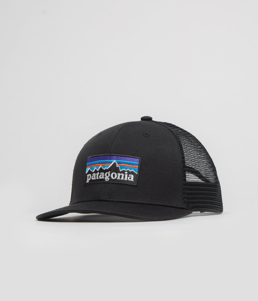 Patagonia P-6 Logo Trucker Cap in Black