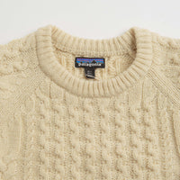 Patagonia Recycled Cable Knit Crewneck Sweatshirt - Natural thumbnail