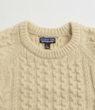 Patagonia Recycled Cable Knit Crewneck Sweatshirt - Natural