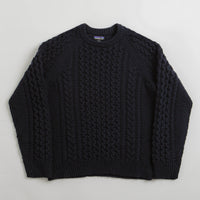 Patagonia Recycled Cable Knit Crewneck Sweatshirt - New Navy thumbnail