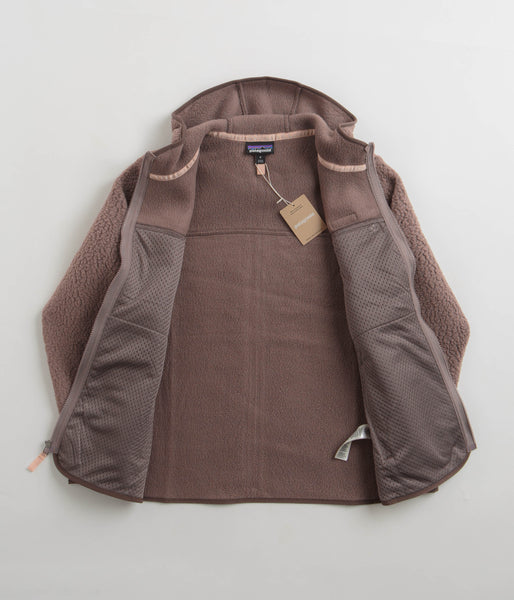 Patagonia Womens Retro Pile Hooded Fleece Dusky Brown