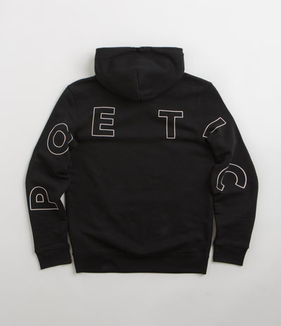 Poetic Collective Big Back Text Hoodie - Black