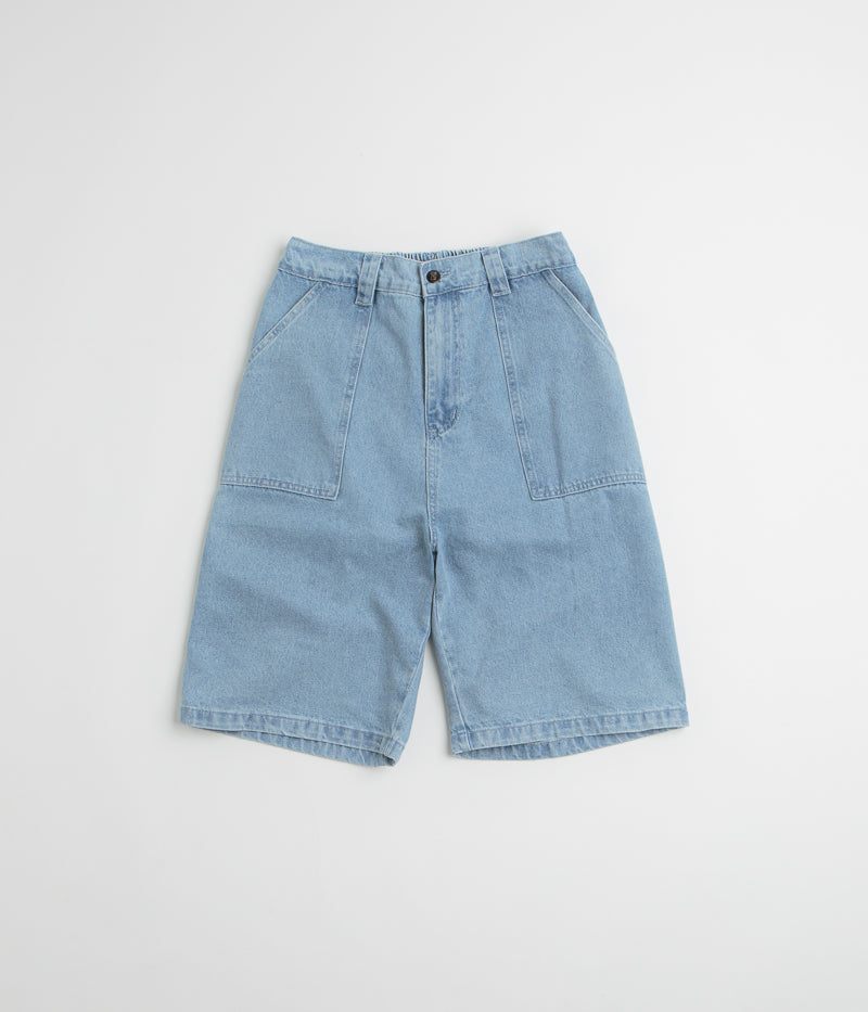 Poetic Collective Painter Shorts in Light Denim