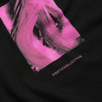 Poetic Collective Pink Abstract Frame T-Shirt - Black thumbnail