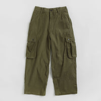 Poetic Collective Poet Corduroy Cargo Pants in Olive Green thumbnail