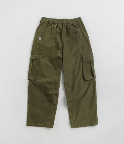 Poetic Collective Poet Corduroy Cargo Pants in Olive Green