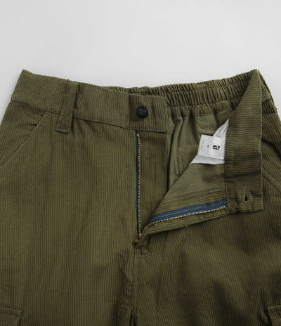 Poetic Collective Poet Corduroy Cargo Pants in Olive Green