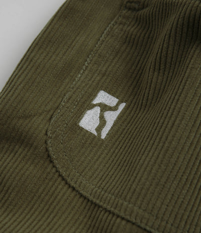 Poetic Collective Poet Corduroy Cargo Pants in Olive Green