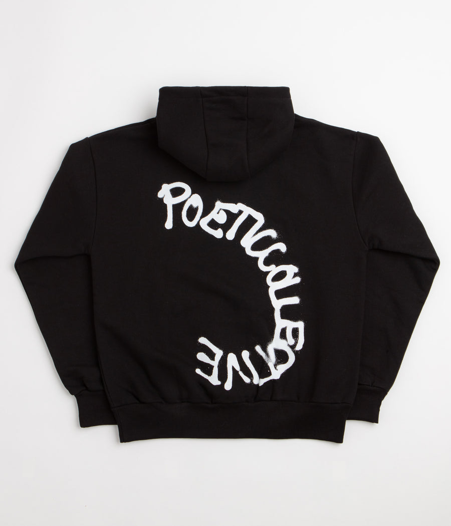 Poetic Collective Spray Double Zip Hoodie - Black