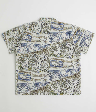 Polar Beach Day Tom Short Sleeve Shirt in Off White