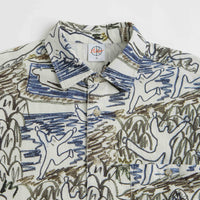 Polar Beach Day Tom Short Sleeve Shirt in Off White thumbnail