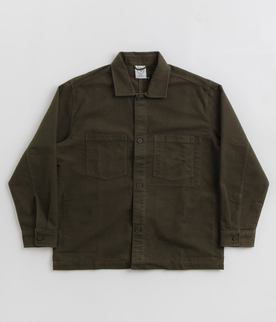 Polar Brushed Twill Theodore Overshirt - Brown