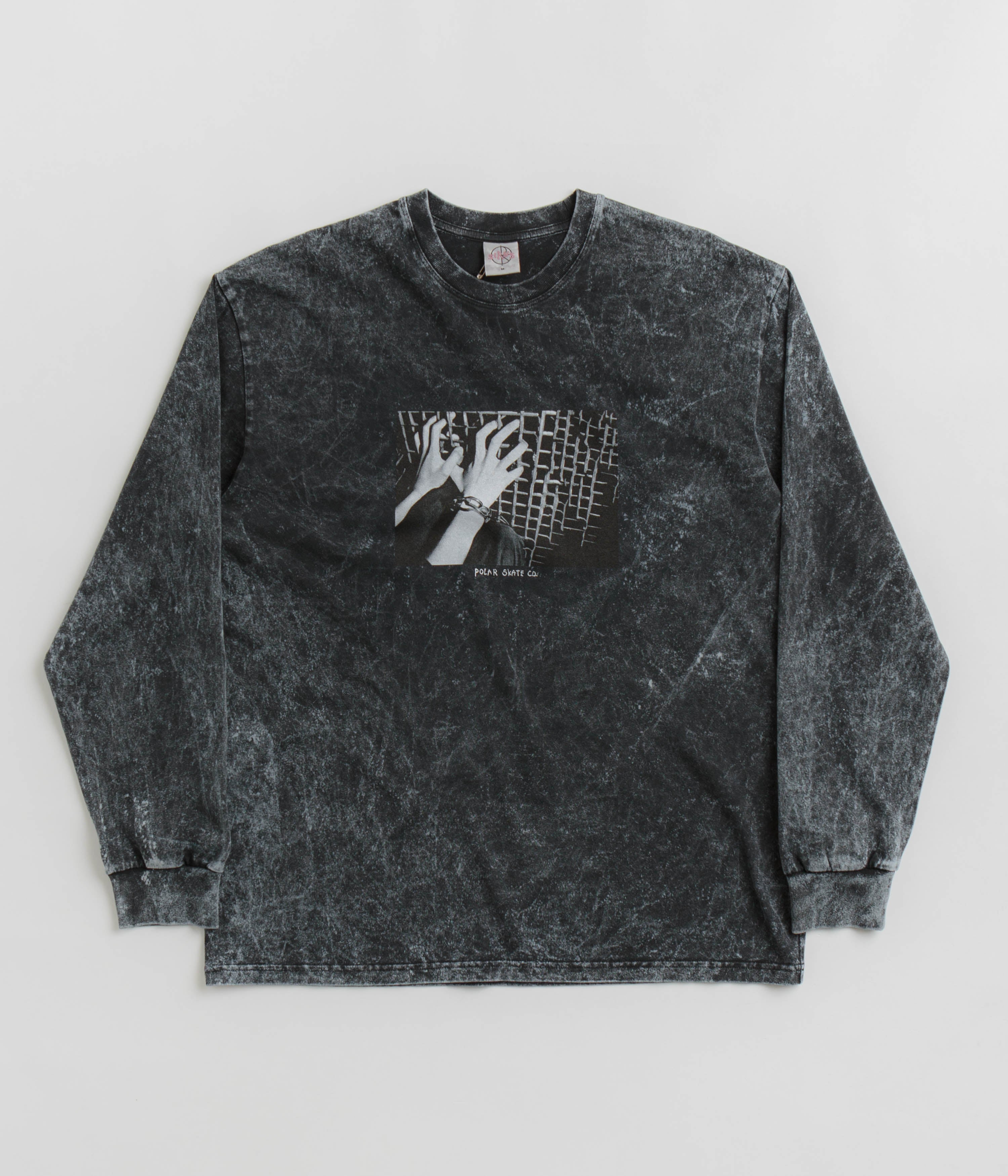 Polar Caged Hands Acid Long Sleeve T-Shirt - Black