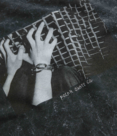 Polar Caged Hands Acid Long Sleeve T-Shirt - Black