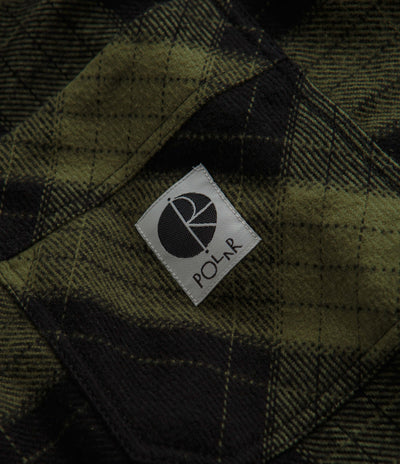 Polar Flannel Mike Shirt - Black / Army Green