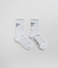 Polar Gnarly Huh Socks - White / Blue