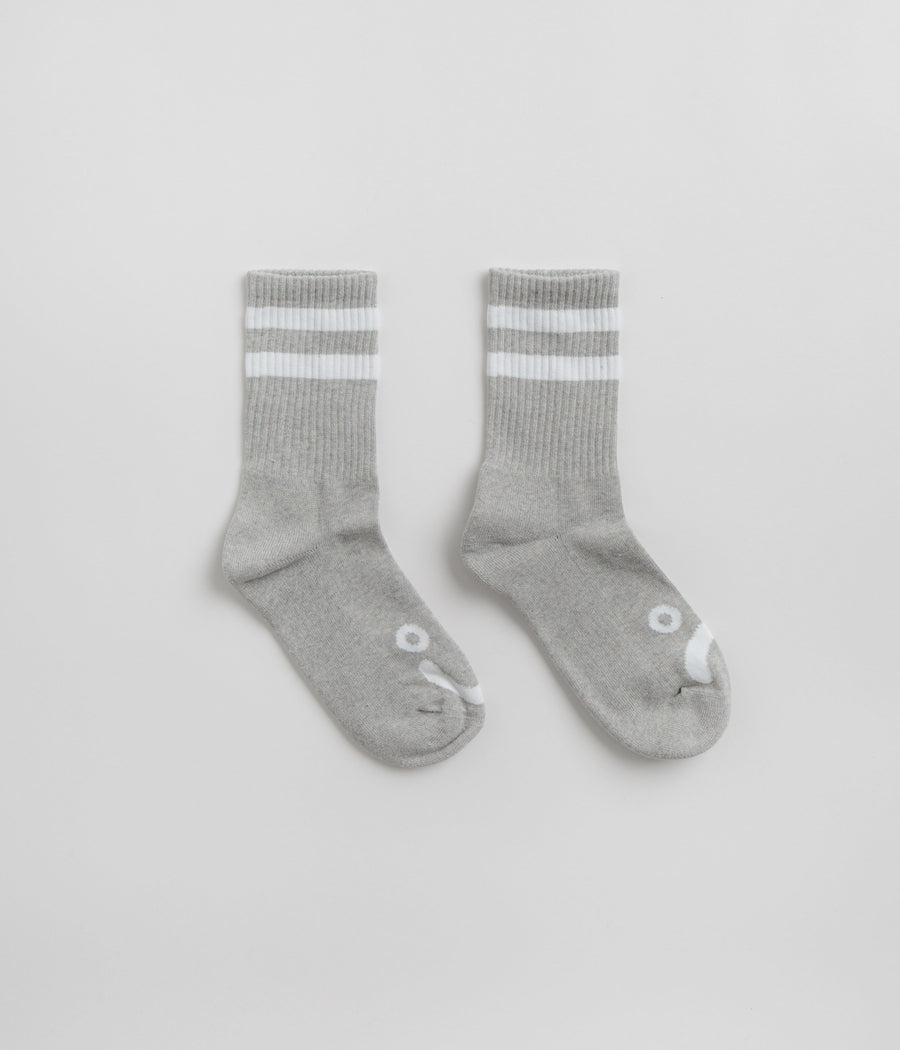 Polar Happy Sad Classic Socks - Heather Grey