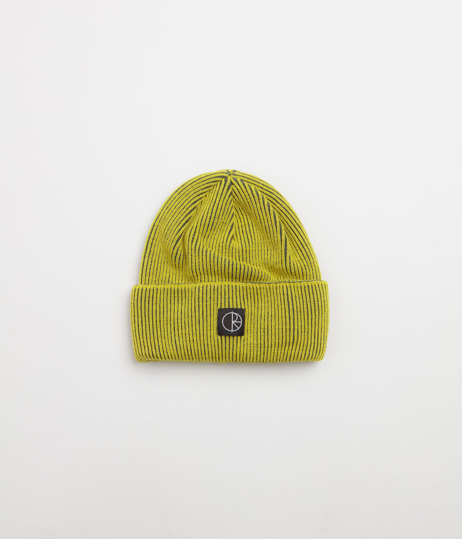 Polar Merino Lines Beanie - Chartreuse / Army Green