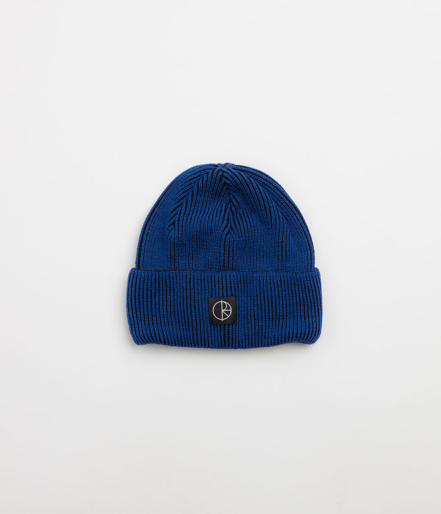 Polar Merino Lines Beanie - Egyptian Blue / Black