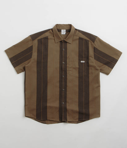 トップス Polar Skate Co. Stripe Polo Shirt Brown Polar Skate Co. Stripe Polo Shirt - Brown | ANDJOY | Skateboard