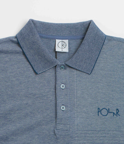 Polar Pique Surf Polo Shirt in Heather Blue