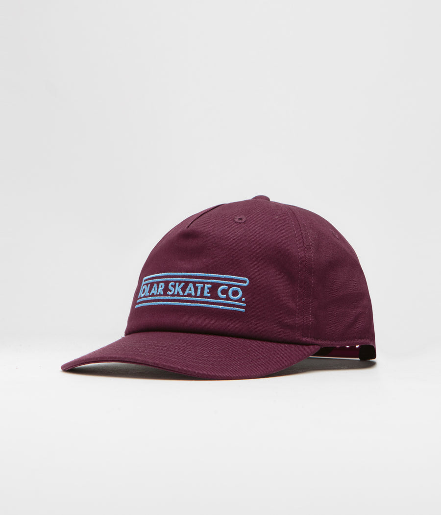 Polar Stretch Logo Twill Jake Cap in Dark Wine