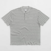 Polar Stripe Rib Henley T-Shirt - Heather Grey thumbnail