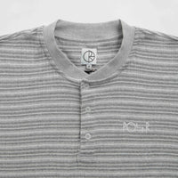Polar Stripe Rib Henley T-Shirt - Heather Grey thumbnail