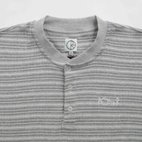 Polar Stripe Rib Henley T-Shirt - Heather Grey thumbnail