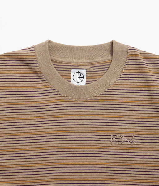 Polar Stripe Surf T-Shirt - Camel | Flatspot