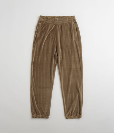 Polar Stripe Velour Sweatpants in Beech