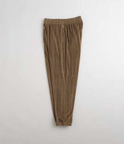 Polar Stripe Velour Sweatpants in Beech