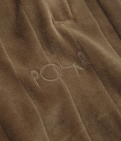Polar Stripe Velour Sweatpants in Beech