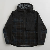 Pop Trading Company Big Pocket Hooded Jacket - Black / Navy Check thumbnail