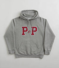 Pop Trading Company College P Hoodie in Grey Heather