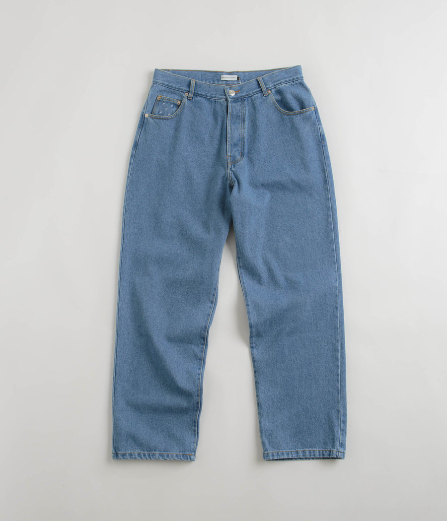 Pop Trading Company Crest Denim DRS Pants - Stonewash