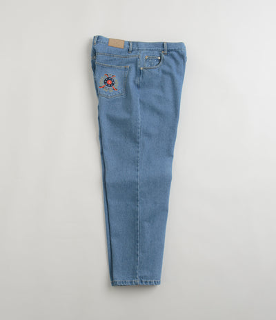 Pop Trading Company Crest Denim DRS Pants - Stonewash