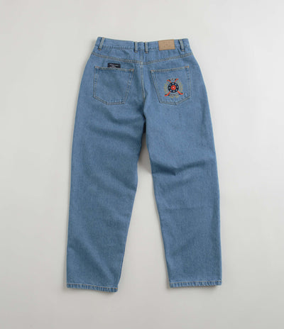 Pop Trading Company Crest Denim DRS Pants - Stonewash