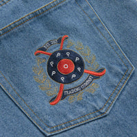 Pop Trading Company Crest Denim DRS Pants - Stonewash thumbnail