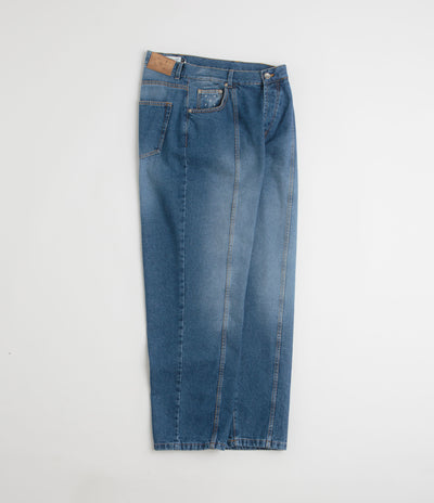 Pop Trading Company DRS Denim Seam Pants in Washed Denim