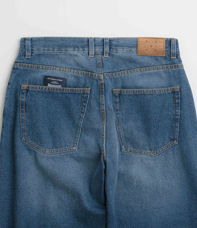 Pop Trading Company DRS Denim Seam Pants in Washed Denim