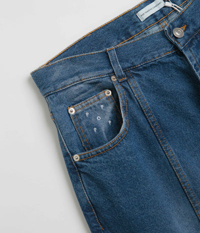 Pop Trading Company DRS Denim Seam Pants in Washed Denim
