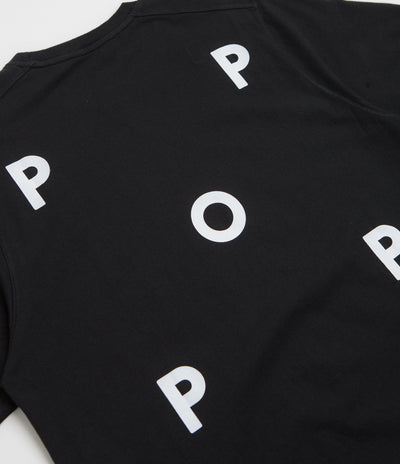 Pop Trading Company Logo T-Shirt - Black / White