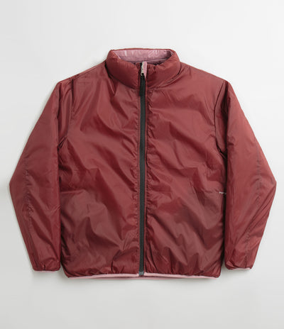 Pop Trading Company Quilted Reversible Puffer Jacket - Mesa Rose / Fired Brick