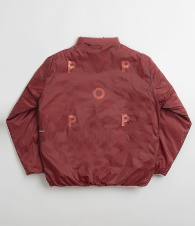 Pop Trading Company Quilted Reversible Puffer Jacket - Mesa Rose / Fired Brick