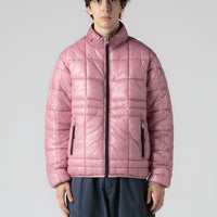 Pop Trading Company Quilted Reversible Puffer Jacket - Mesa Rose / Fired Brick thumbnail