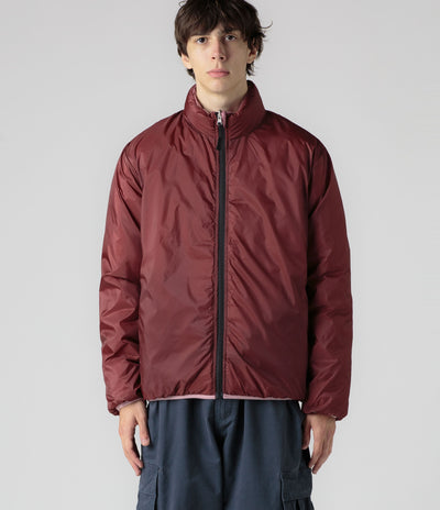 Pop Trading Company Quilted Reversible Puffer Jacket - Mesa Rose / Fired Brick